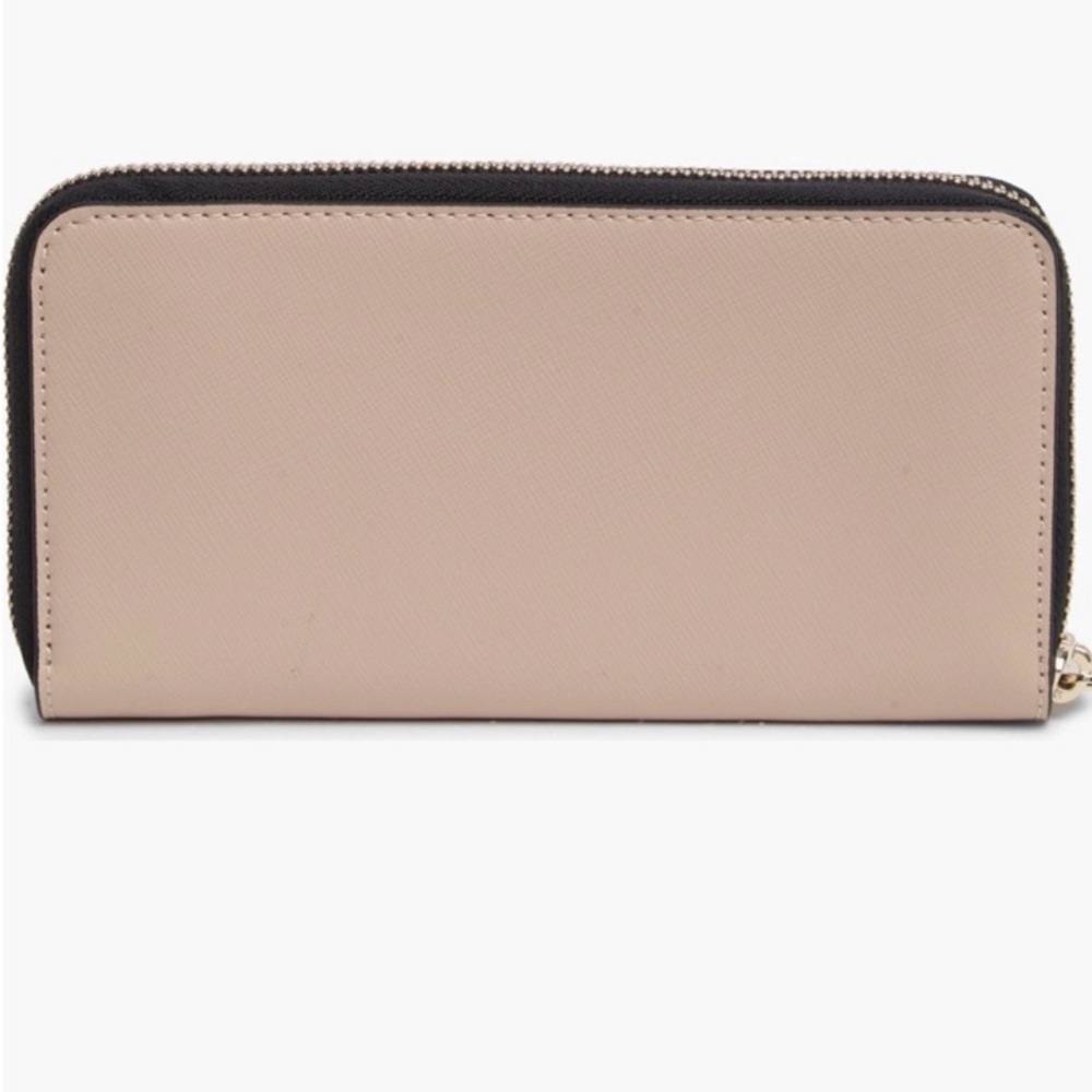 kate spade Two-Tone Black and Blush Zip Wallet nwt - Picture 2 of 5